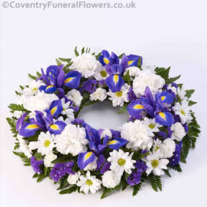 Purple and White Wreath