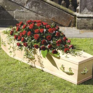 Red Roses Casket Spray
