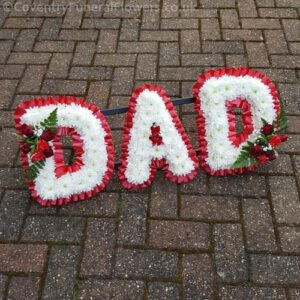 DAD Named Letter Tribute White