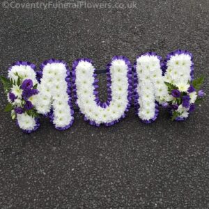 MUM Named Letter Tribute White