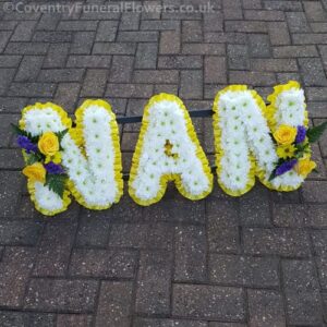 NAN Named Letter Tribute White