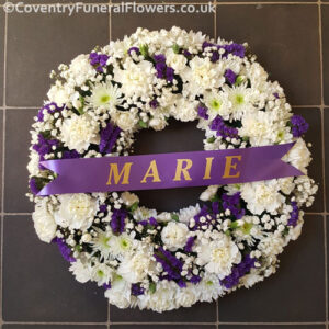 Purple & White Wreath