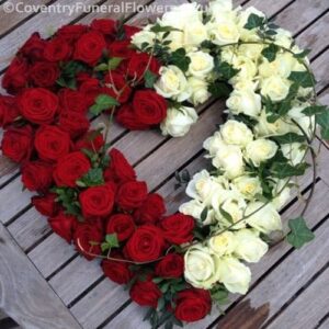 Red and White Open Heart